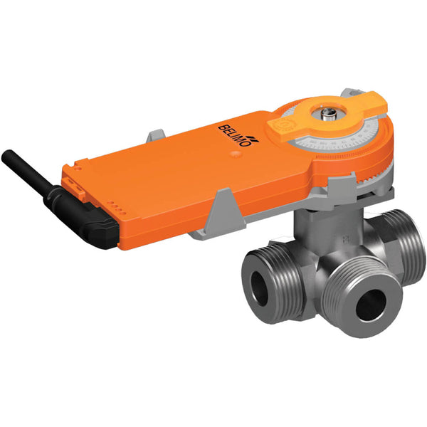 Belimo 3-Way Characterized Valve G1-1/4 Kvs6.3 100-240VAC 75s 2/3-point 2Nm IP54 R518/KR230