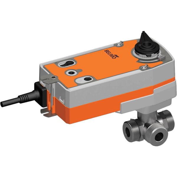 Belimo 3-Weg Kogelkraan G1-1/2 Kvs26 24-125VDC/24-240VAC Fail-Safe 75s 2-Punt 10Nm IP54 SPDT R525/NRFA-S2
