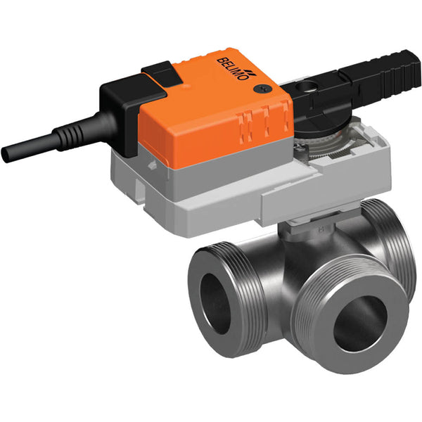 Belimo 3-Weg Regelklep G2 Kvs10 24VAC/DC 90s 2-10V 10Nm IP54 Aansluitbescherming R529/NR24A-SR-TP