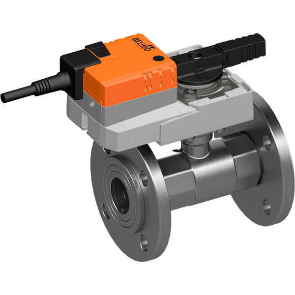 Belimo Kogelkraan DN32 Flens Kvs32 100-240VAC 90s 2/3-Punt 20Nm IP54 SPDT R6032R-B3/SR230A-S