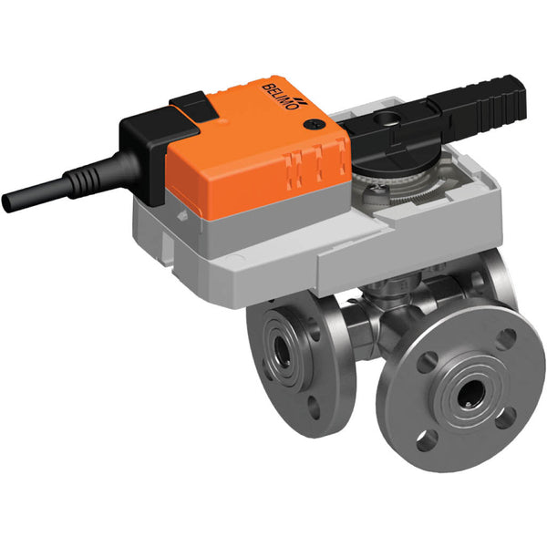 Belimo 3-Weg Regelklep DN20 Flens Kvs6.3 100-240VAC 90s 2/3-Punt 20Nm IP54 R7020R6P3-B1/SR230A