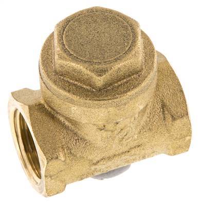 G 1/2'' Brass Swing Check Valve 12 bar (174 psi) Metal Seal