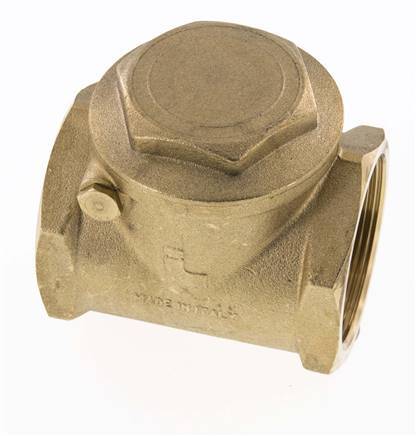 G 2'' Brass Swing Check Valve 10 bar (145 psi) NBR Soft Seal