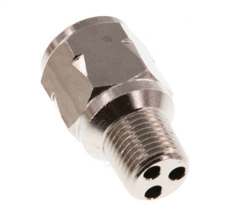 R/Rp 1/8'' M/V Mini Terugslagklep Vernikkeld Messing 10 bar (145 psi) NBR Met Veer