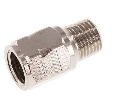 R/Rp 1/4'' M/V Mini Terugslagklep Vernikkeld Messing 10 bar (145 psi) NBR Geen Veer