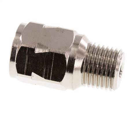 R/Rp 1/4'' M/V Mini Terugslagklep Vernikkeld Messing 10 bar (145 psi) NBR Geen Veer