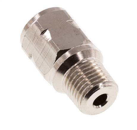 R/Rp 1/4'' M/V Mini Terugslagklep Vernikkeld Messing 10 bar (145 psi) NBR Geen Veer