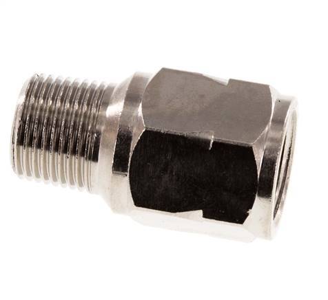 R/Rp 3/8'' M/V Mini Terugslagklep Vernikkeld Messing 10 bar (145 psi) NBR Geen Veer