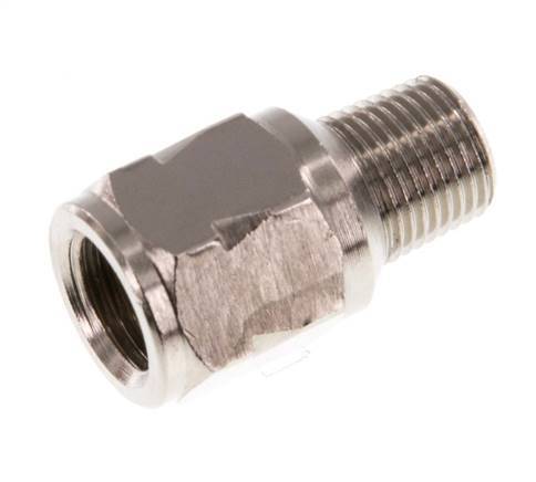 R/Rp 1/8'' M/V Mini Terugslagklep Vernikkeld Messing 10 bar (145 psi) FKM Met Veer