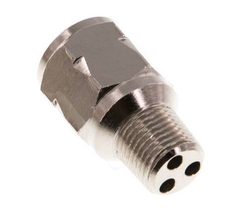 R/Rp 1/8'' M/V Mini Terugslagklep Vernikkeld Messing 10 bar (145 psi) FKM Met Veer