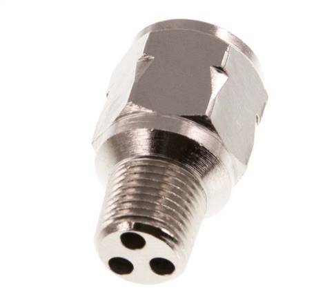 R/Rp 1/8'' M/V Mini Terugslagklep Vernikkeld Messing 10 bar (145 psi) FKM Met Veer