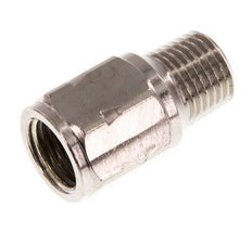 R/Rp 1/4'' M/V Mini Terugslagklep Vernikkeld Messing 10 bar (145 psi) FKM Met Veer