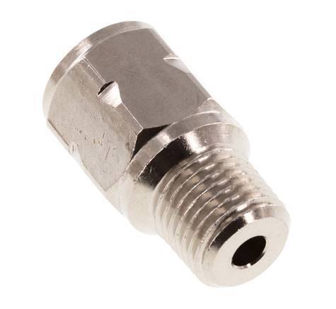 R/Rp 1/4'' M/V Mini Terugslagklep Vernikkeld Messing 10 bar (145 psi) FKM Geen Veer