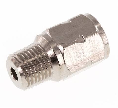 R/Rp 1/4'' M/V Mini Terugslagklep Vernikkeld Messing 10 bar (145 psi) FKM Geen Veer