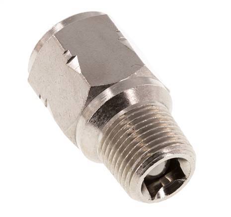 R/Rp 3/8'' M/V Mini Terugslagklep Vernikkeld Messing 10 bar (145 psi) FKM Geen Veer