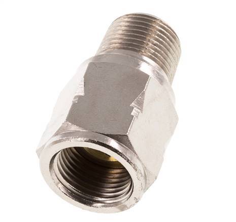 R/Rp 3/8'' M/V Mini Terugslagklep Vernikkeld Messing 10 bar (145 psi) FKM Geen Veer