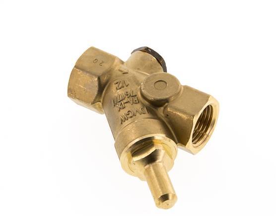 Rp 1/2'' Messing Y Terugslagklep 16 bar (232 psi) FKM
