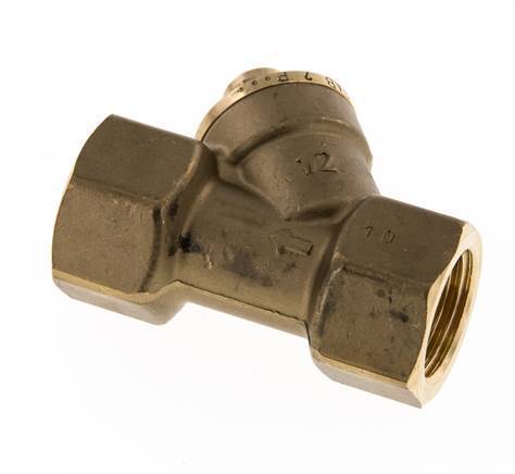 Rp 1/2'' Messing Y Terugslagklep 10 bar (145 psi) FKM