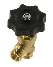 G 3/8'' Messing Haakse Kogelkraan 40 bar met Handwiel