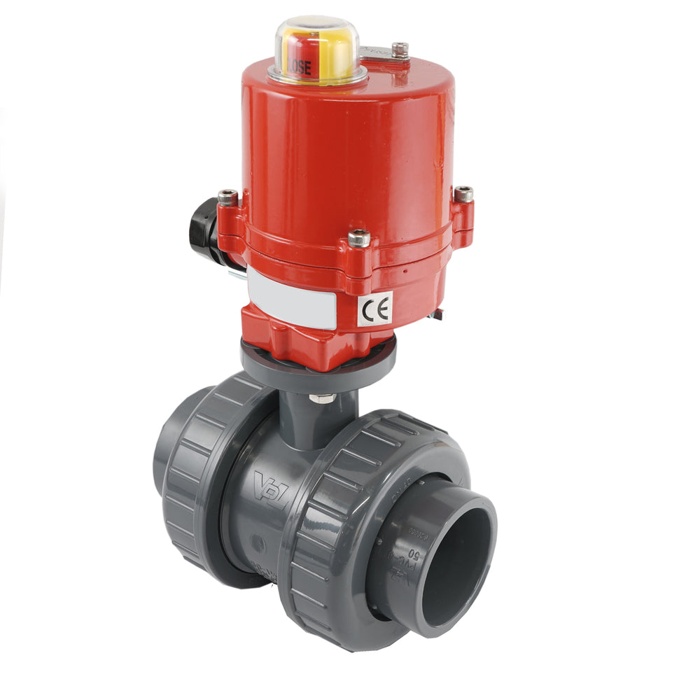 50mm 230V AC VDL 2-way PVC Electrical ball valve