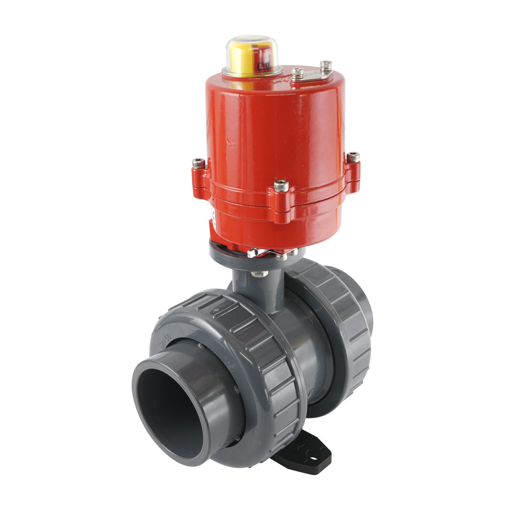 63mm 230V AC VDL 2-way PVC Electrical ball valve